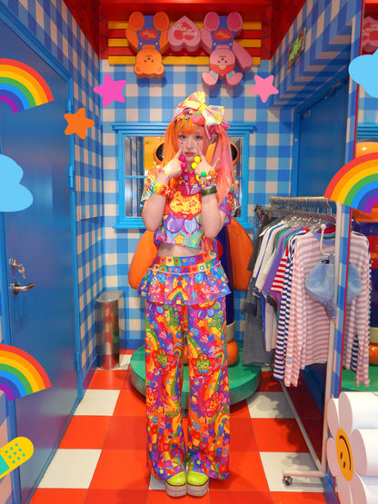 Dream Bubble - Rainbow Cat Decora Kei Layered Pants pants Dream Bubble