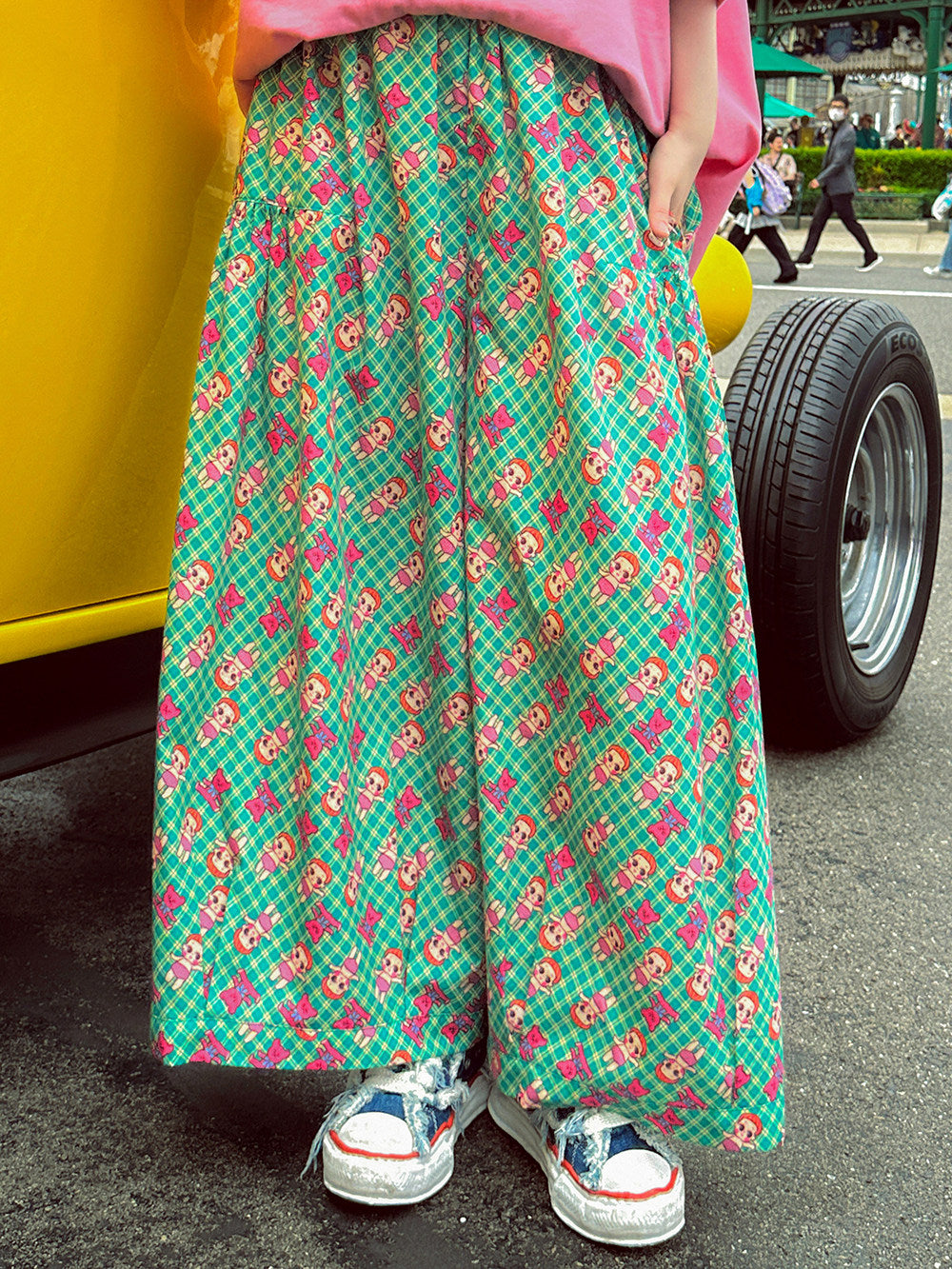 Made in ZZZ - Green Wide-Leg Skort Pants pants made in zzz
