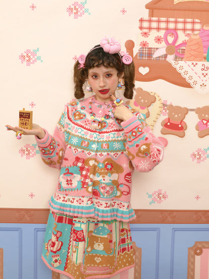 Lutra Jump - Decora Fair Isle Knit Cardigan cardigan Lutra Jump