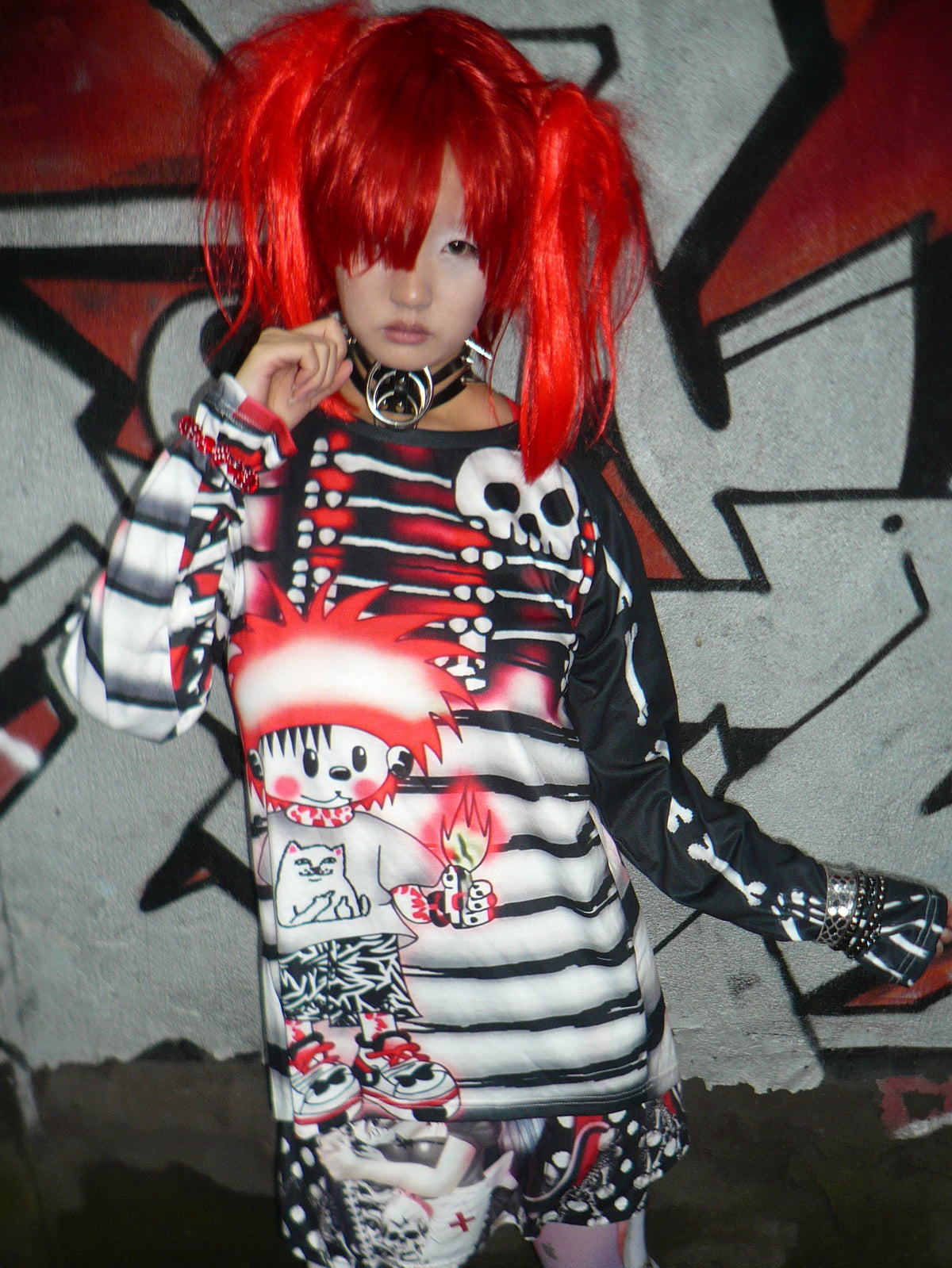 ki00bi00 - Faux Napoleon Bone Punk Long-Sleeve Tee