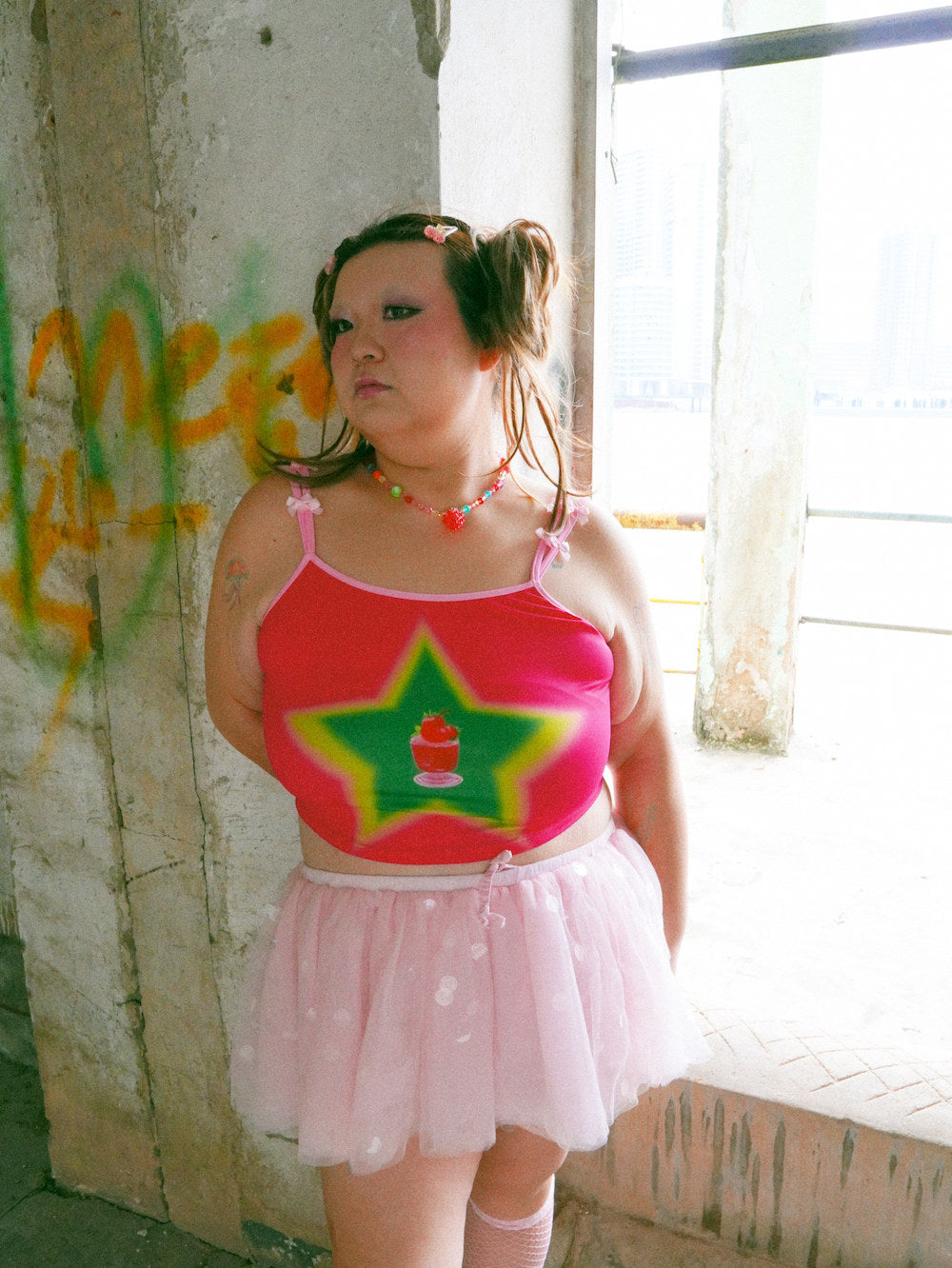 Hot Nipples Club - Retro Star Print Tank Top camisole Hot Nipples Club