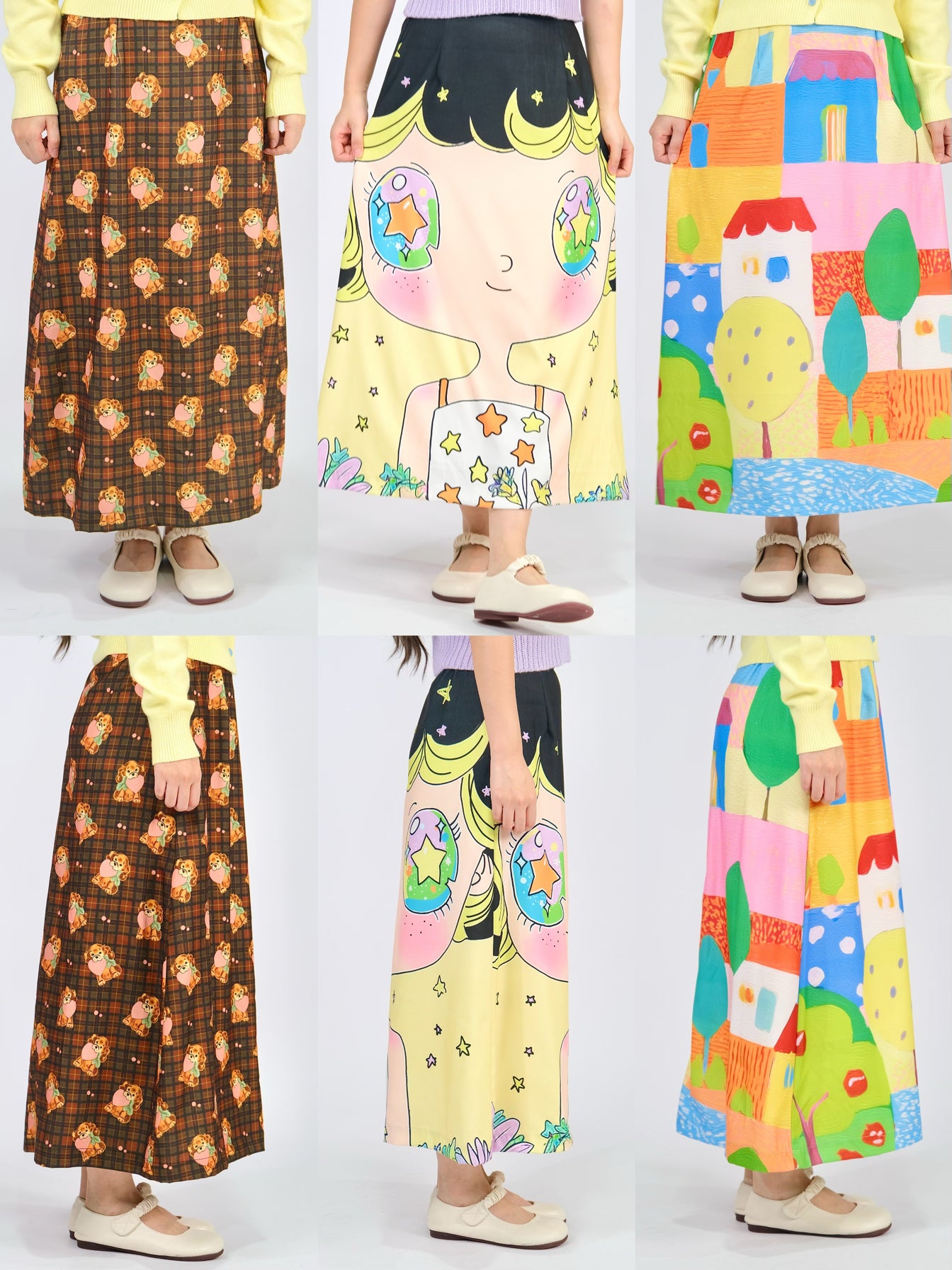 MeowMeow Bug - Kidcore High Waist Mermaid Midi Skirt skirt MeowMeow Bug