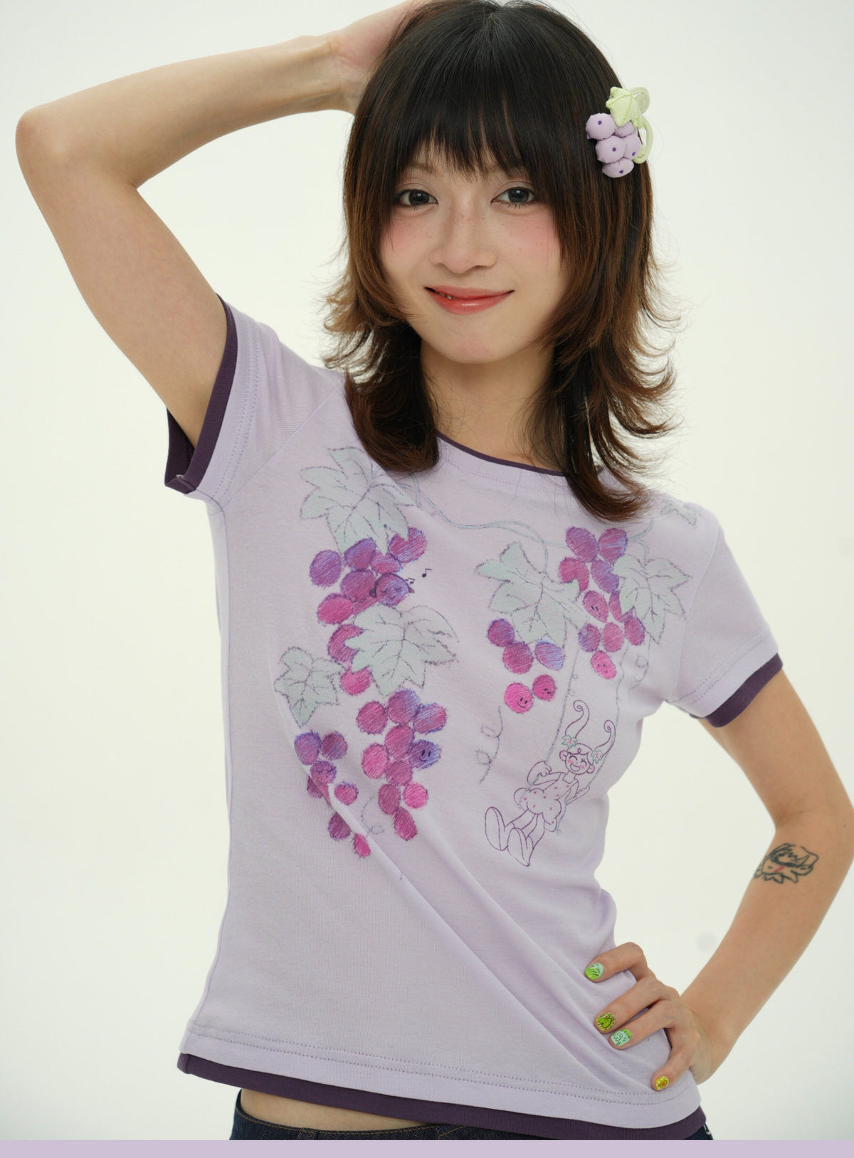 Rabbit Rain - Grapevine Fairy Girl Fitted T-Shirt tshirt RabbitRain