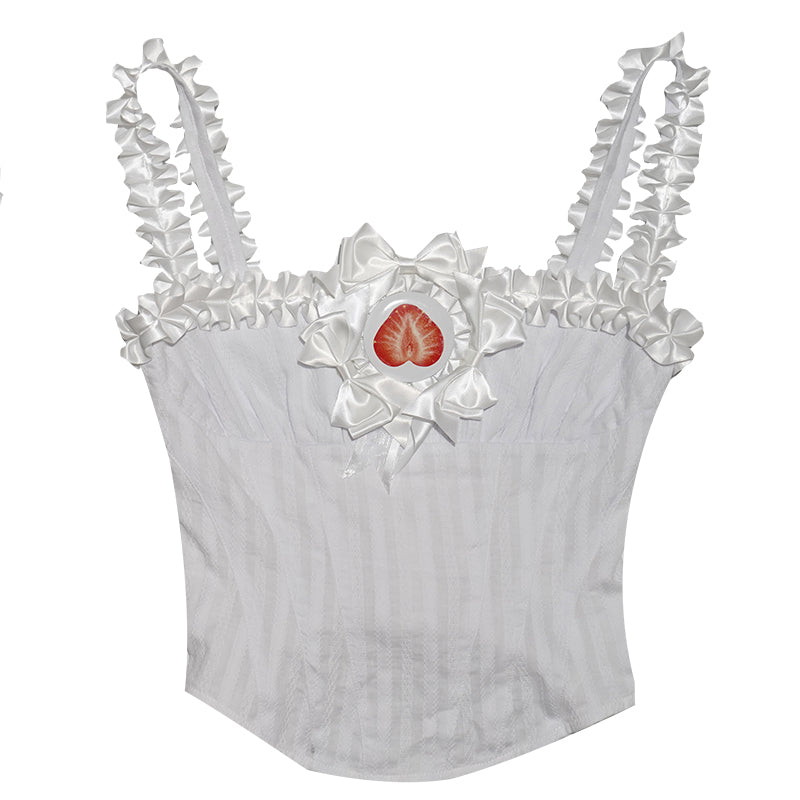 daytoday everyday institute - Girly Kei Strawberry Tank Top camisole daytoday everyday institute S
