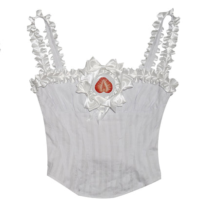 daytoday everyday institute - Girly Kei Strawberry Tank Top camisole daytoday everyday institute S