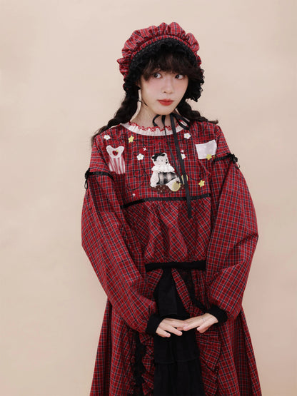 SemenCoicis - Vintage Patchwork Embroidered Plaid Shirt shirt SemenCoicis