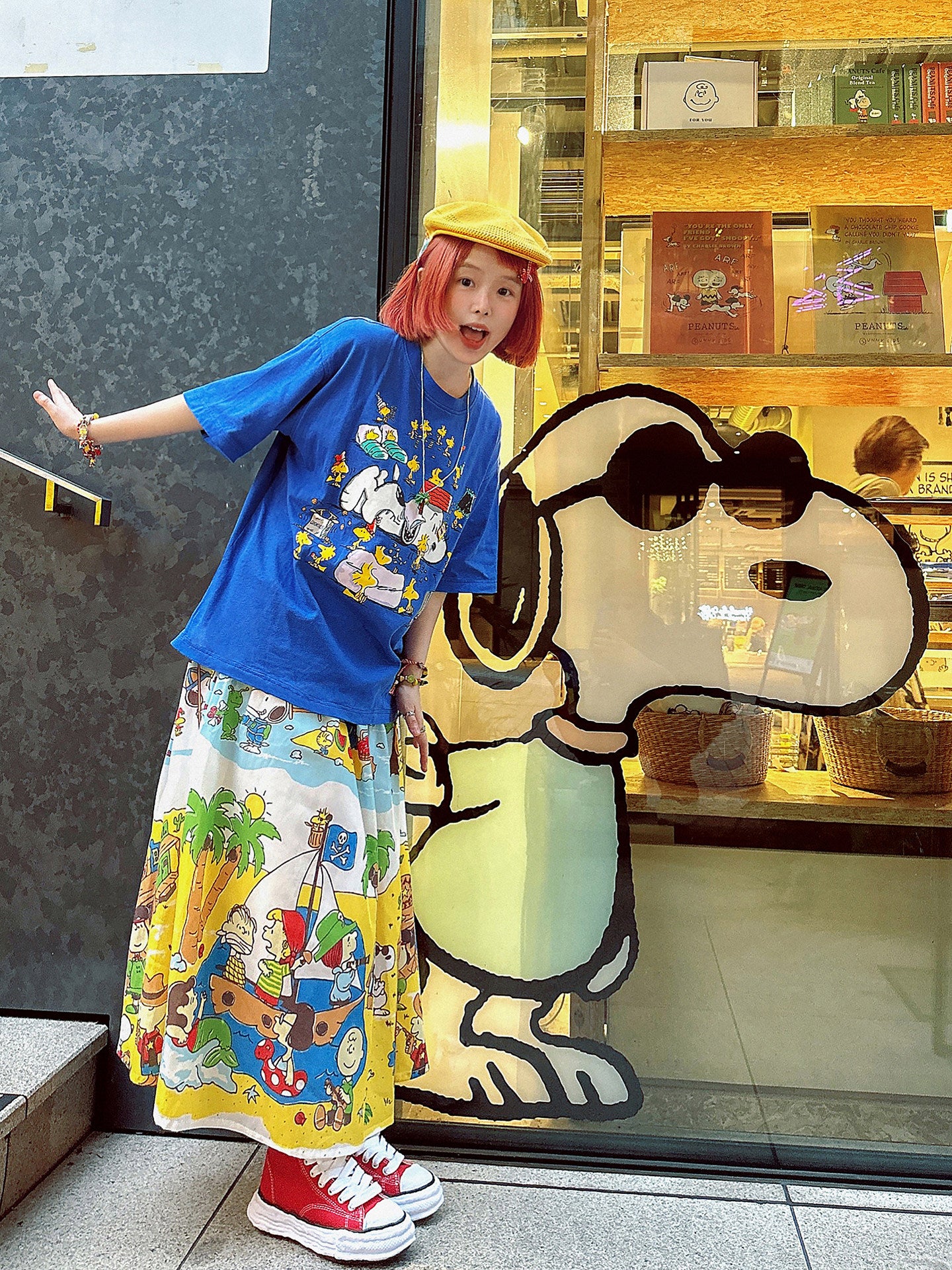 made in zzz - Snoopy High Waist Skirt skirt made in zzz