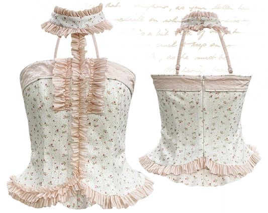 Rose Island - Girly Patchwork Halter Top camisole Rose island