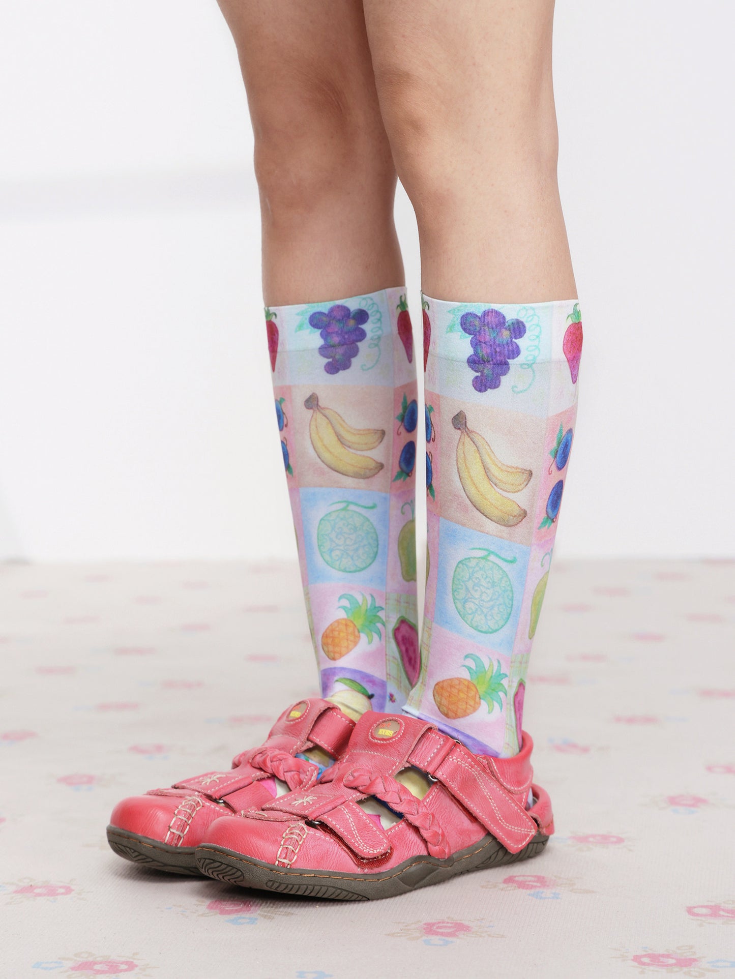 FRUITS - Fruit Print Mid-Calf Socks sock Fruits