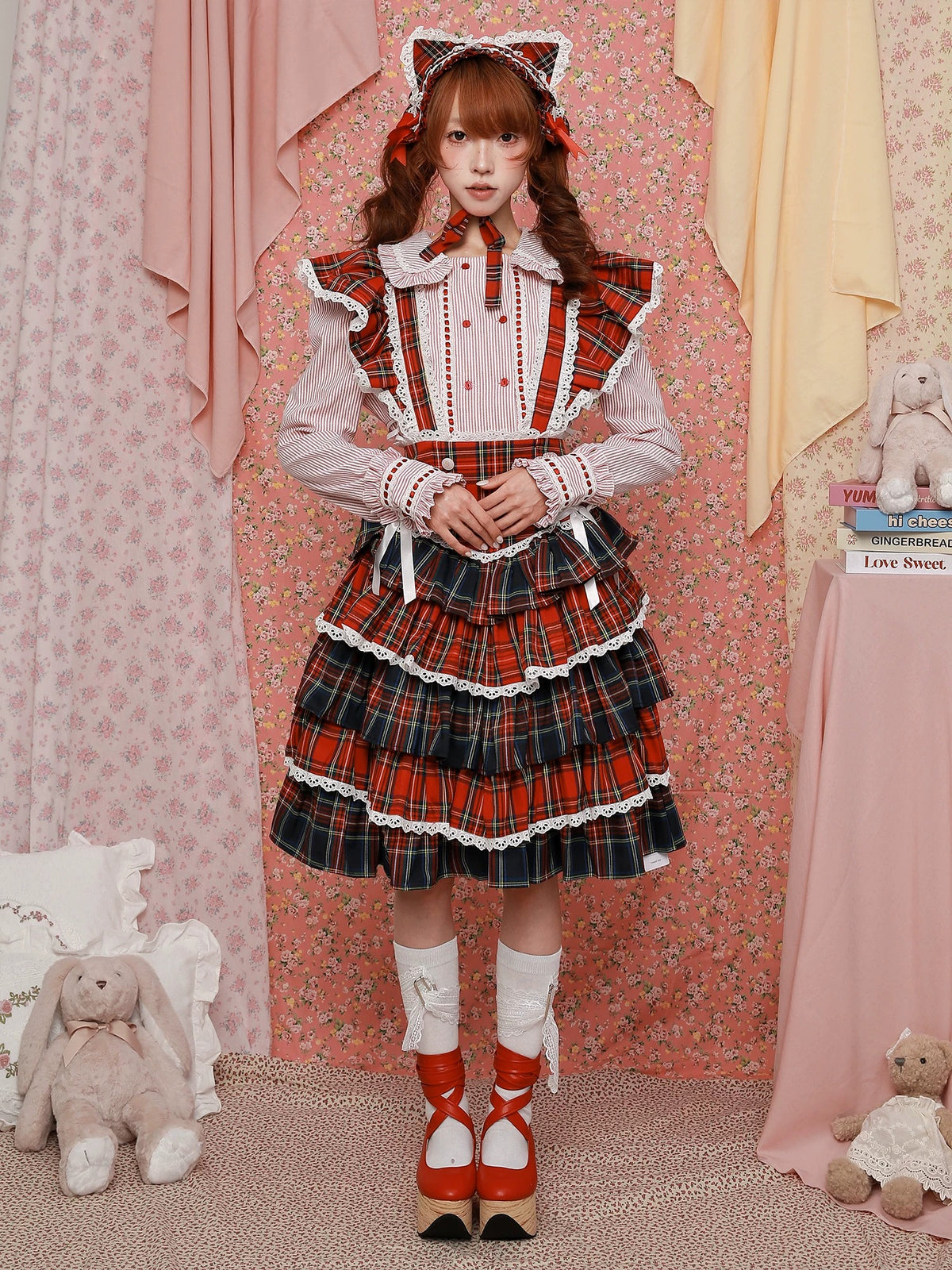 SOS MEME CLUB - Stripe Design Retro Shirt Lolita Base Shirt shirt SOS MEME CLUB