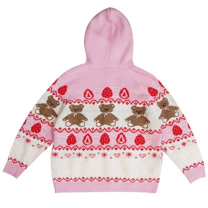 Daytoday Everyday Institute - Strawberry Bear Cake Cardigan coat daytoday everyday institute