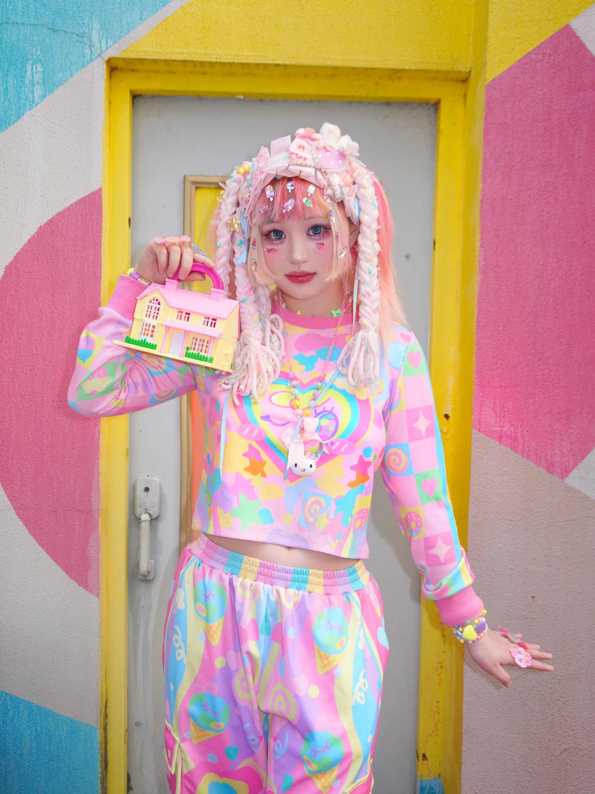 Dream Bubble - Pastel Heart Streetwear Lounge Set set Dream Bubble