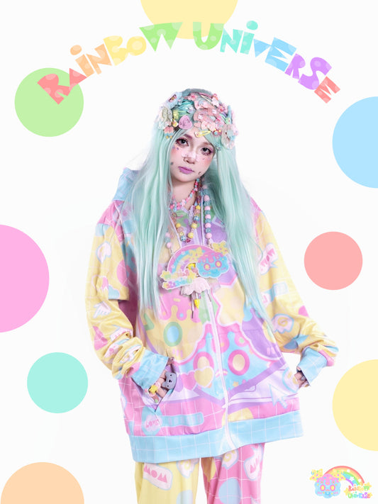 Rainbow Universe RUX - Decora Kei Pastel Macaron Hoodie hoodie Rainbow Universe RUX