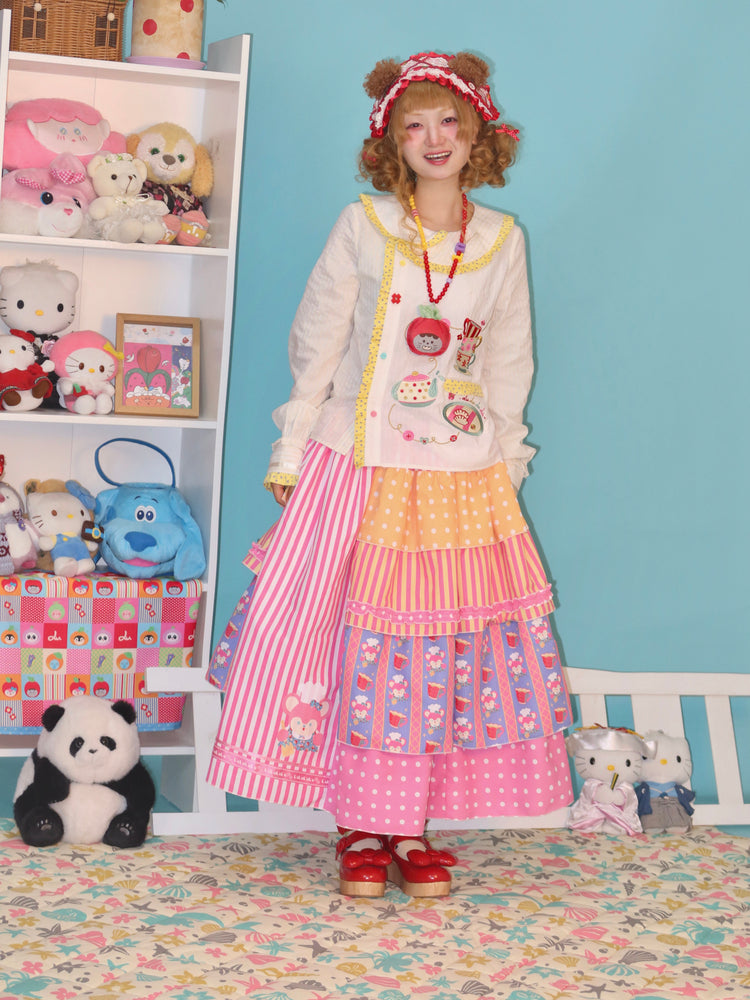 LULULULU - Chef Mouse Print Lolita Cake Skirt skirt LULULULU