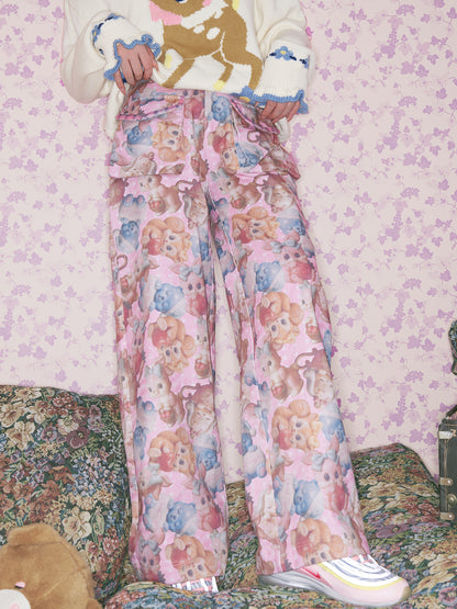 tntntutu - Kidcore Pink Animal Print Pants pants tntntutu