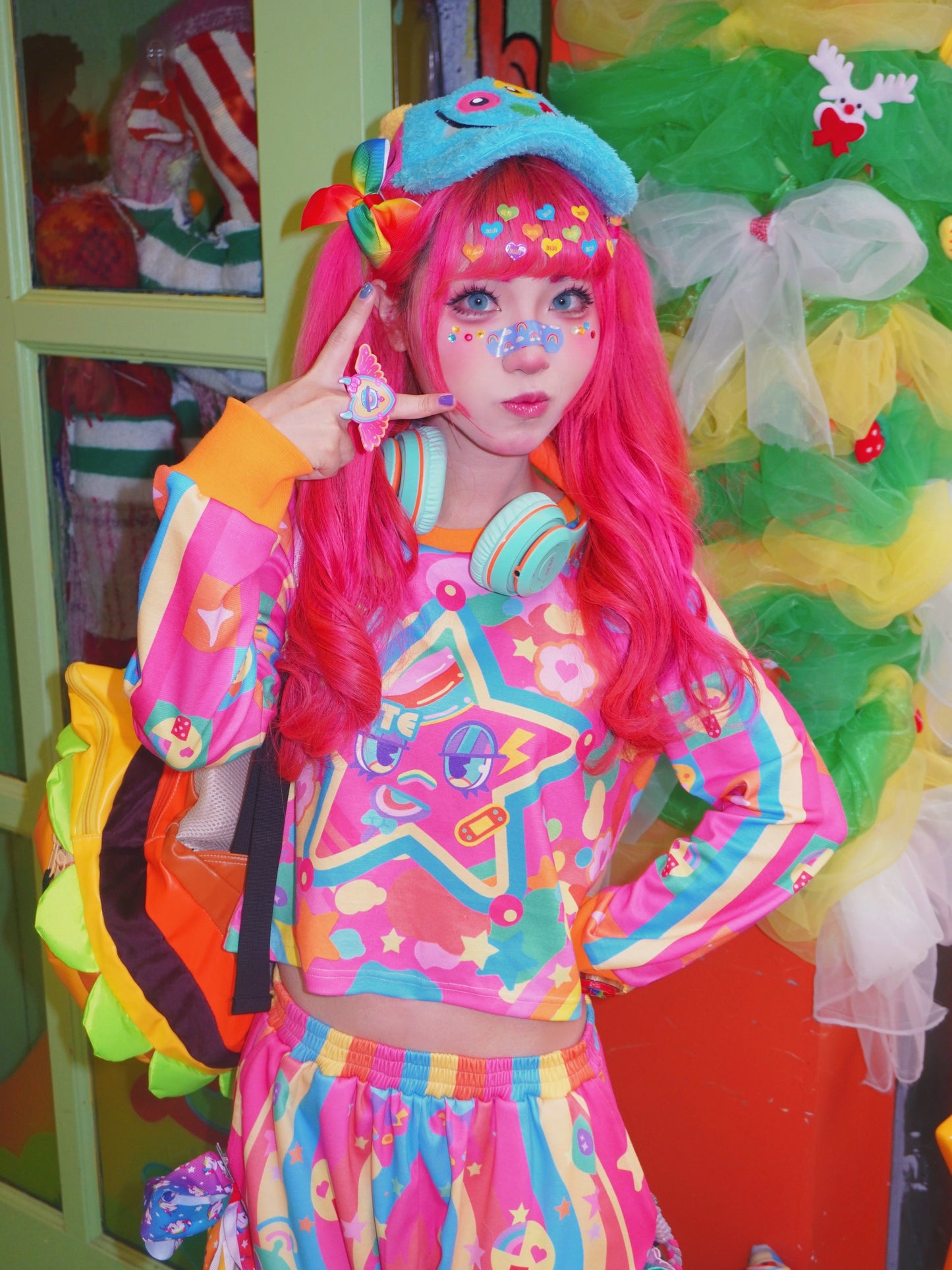 Dream Bubble - Neon Rainbow Star Decora Kei Streetwear Set set Dream Bubble