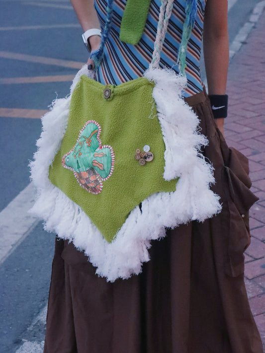 One Fish - Kawaii Star Plush Colorblock Bag bag One Fish