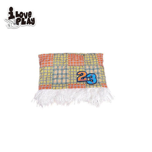 Loveplay - Y2K "Lucky Star 23" Plaid Furry Reversible Hat hat loveplay