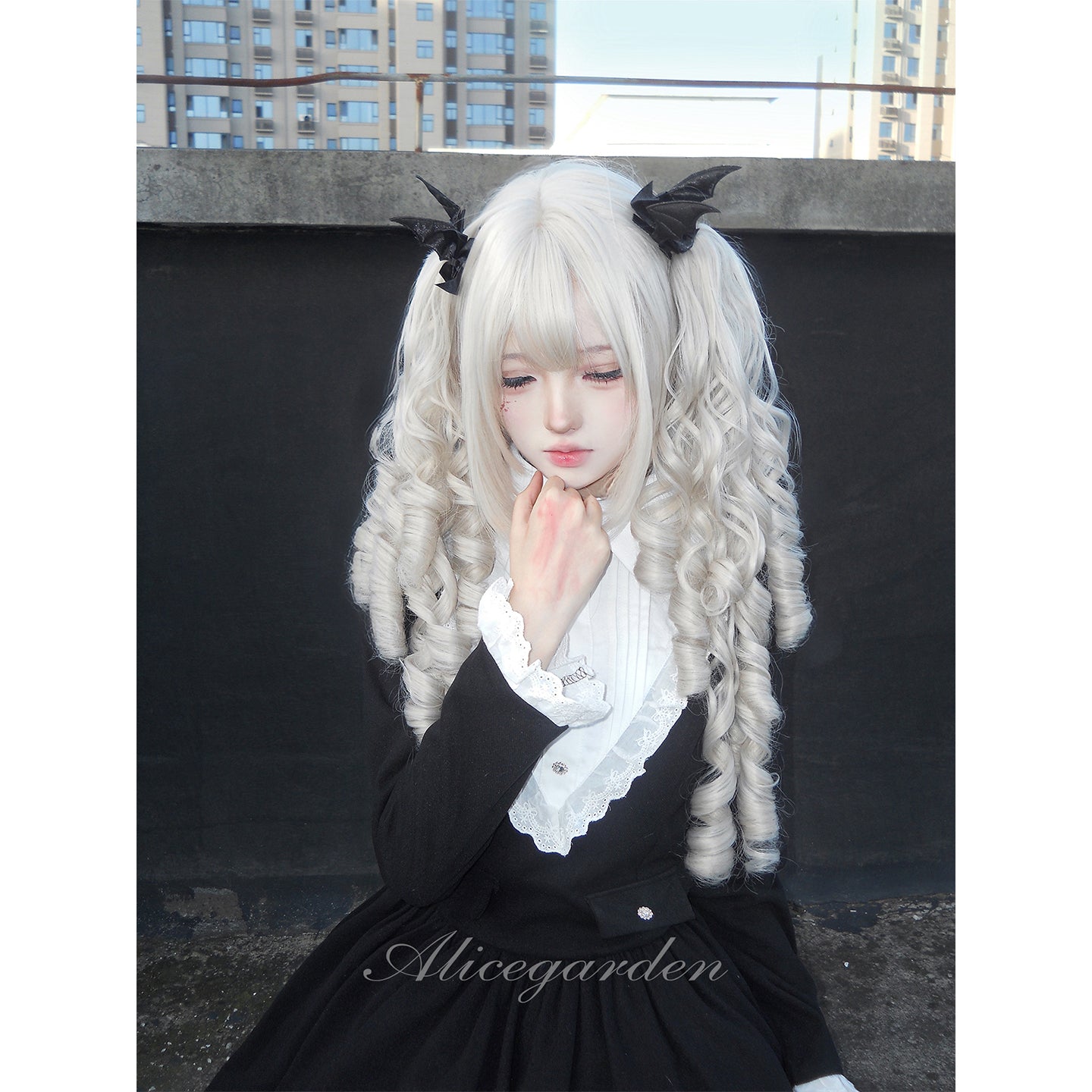 Alice Garden - Kawaii Moonlight White Twin-Tail Wig wig Alice Garden