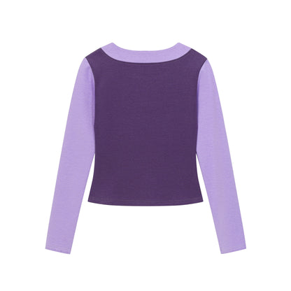 BlackBerry – Purple Patchwork Slim Top shirt BlackBerry