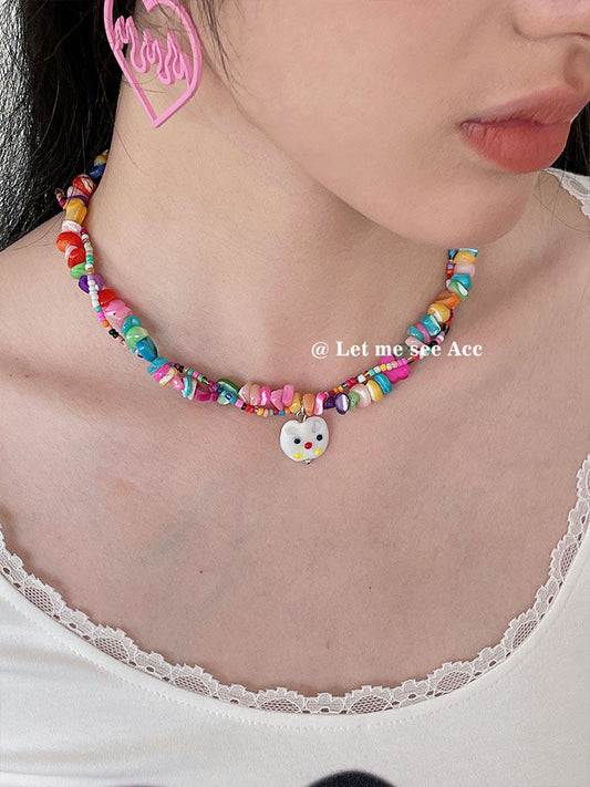 LET ME SEE - Decora Kei Beaded Necklace necklace let me see