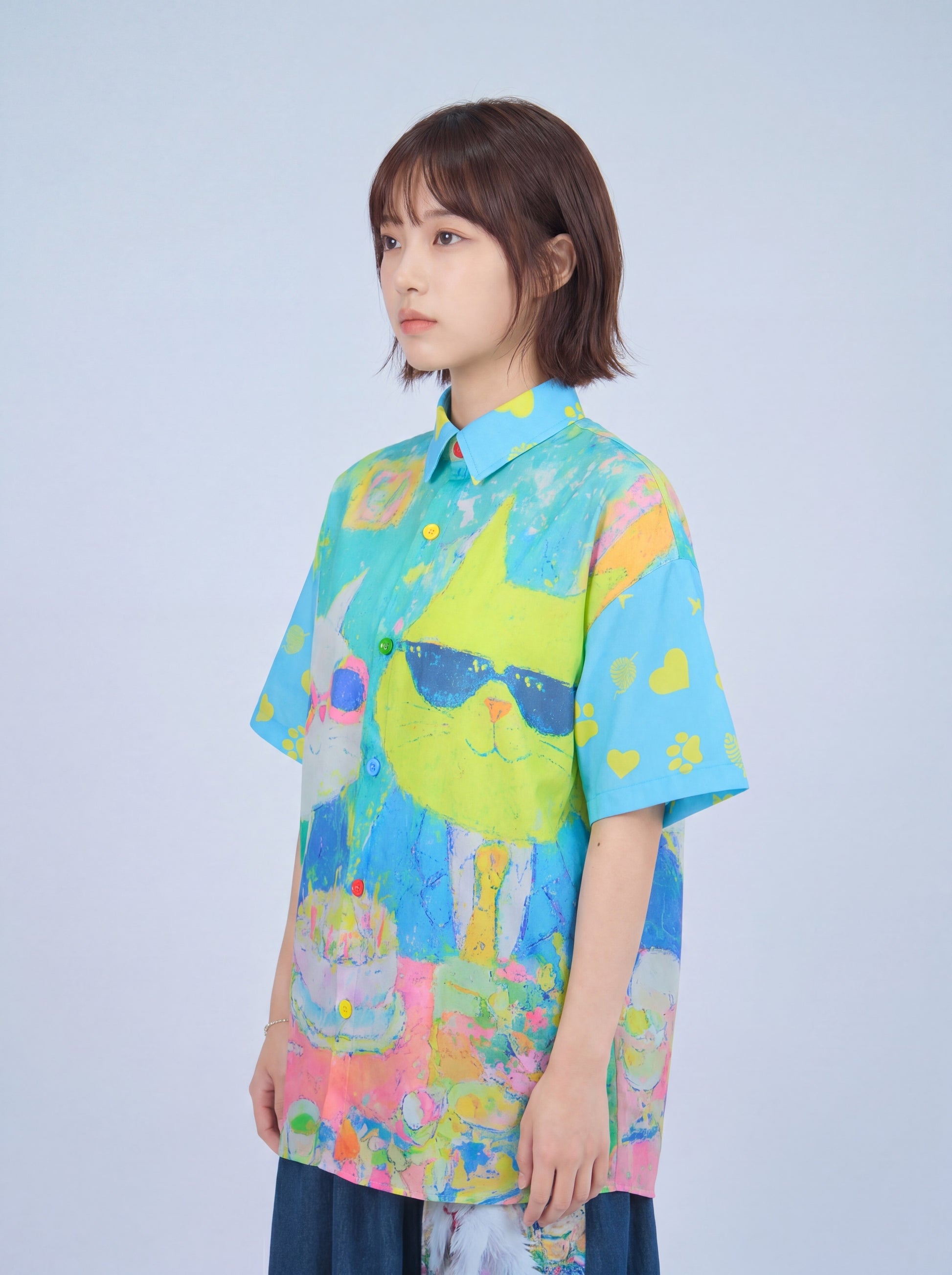 MeowMeow Bug - Green Boss Cat Shirt shirt MeowMeow Bug