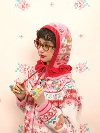 Lutra Jump - Decora Faux Fur Bunny Bonnet hat Lutra Jump