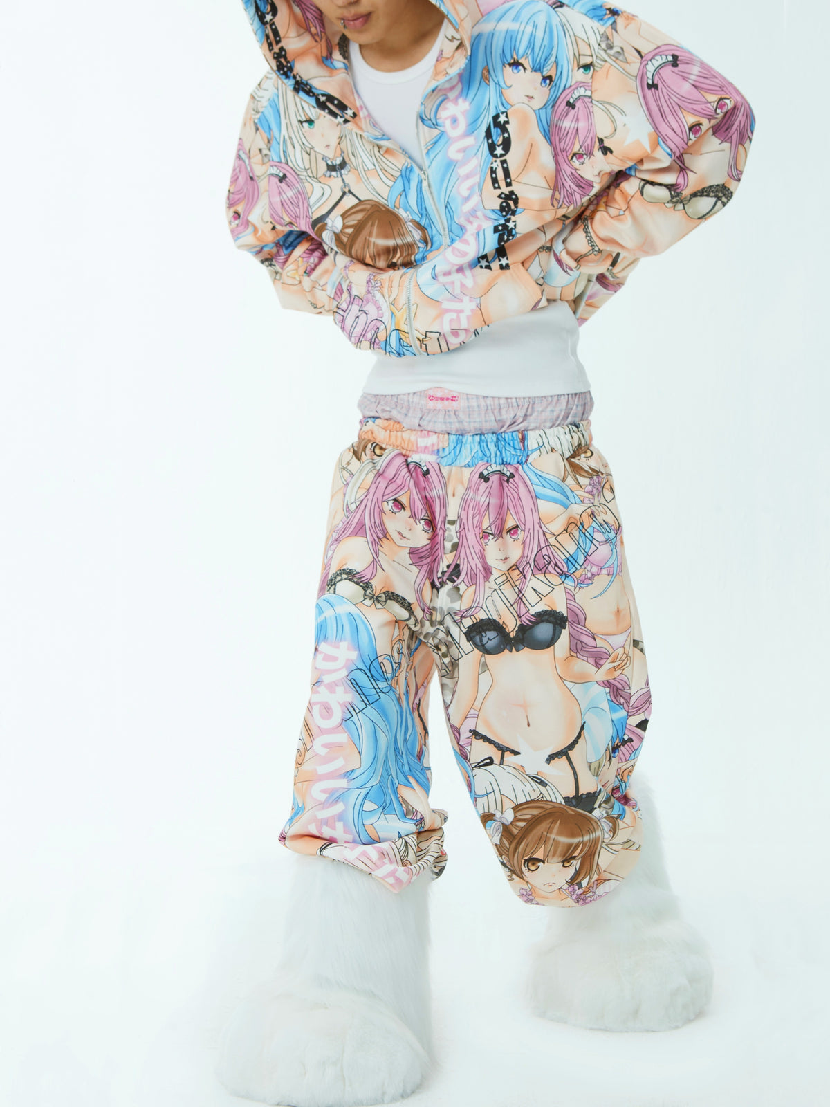 SelfishGhost - All-Over Print Zip Hoodie & Track Pants Set set SelfishGhost
