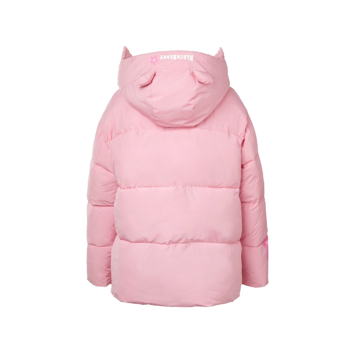 BlackBerry - Pink Bear Hood Y2K Puffer Jacket jacket BlackBerry