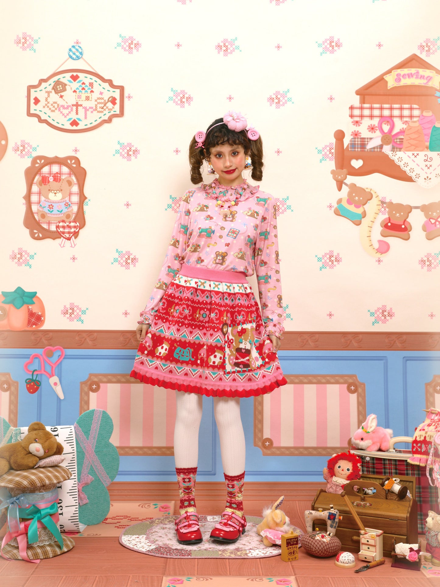 Lutra Jump - Decora Fair Isle Knit Skirt skirt Lutra Jump
