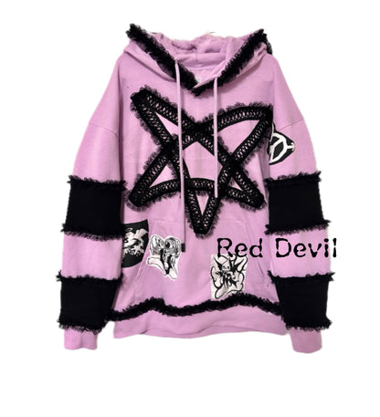 RedDevil - Decora Kei Lace Bunny Ear Hoodie hoodie Red Devil