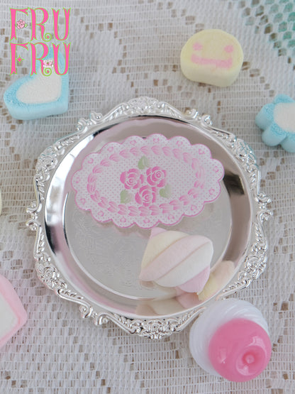 frufru - Vintage Rose Cake Acrylic Hair Clip hair clip frufru
