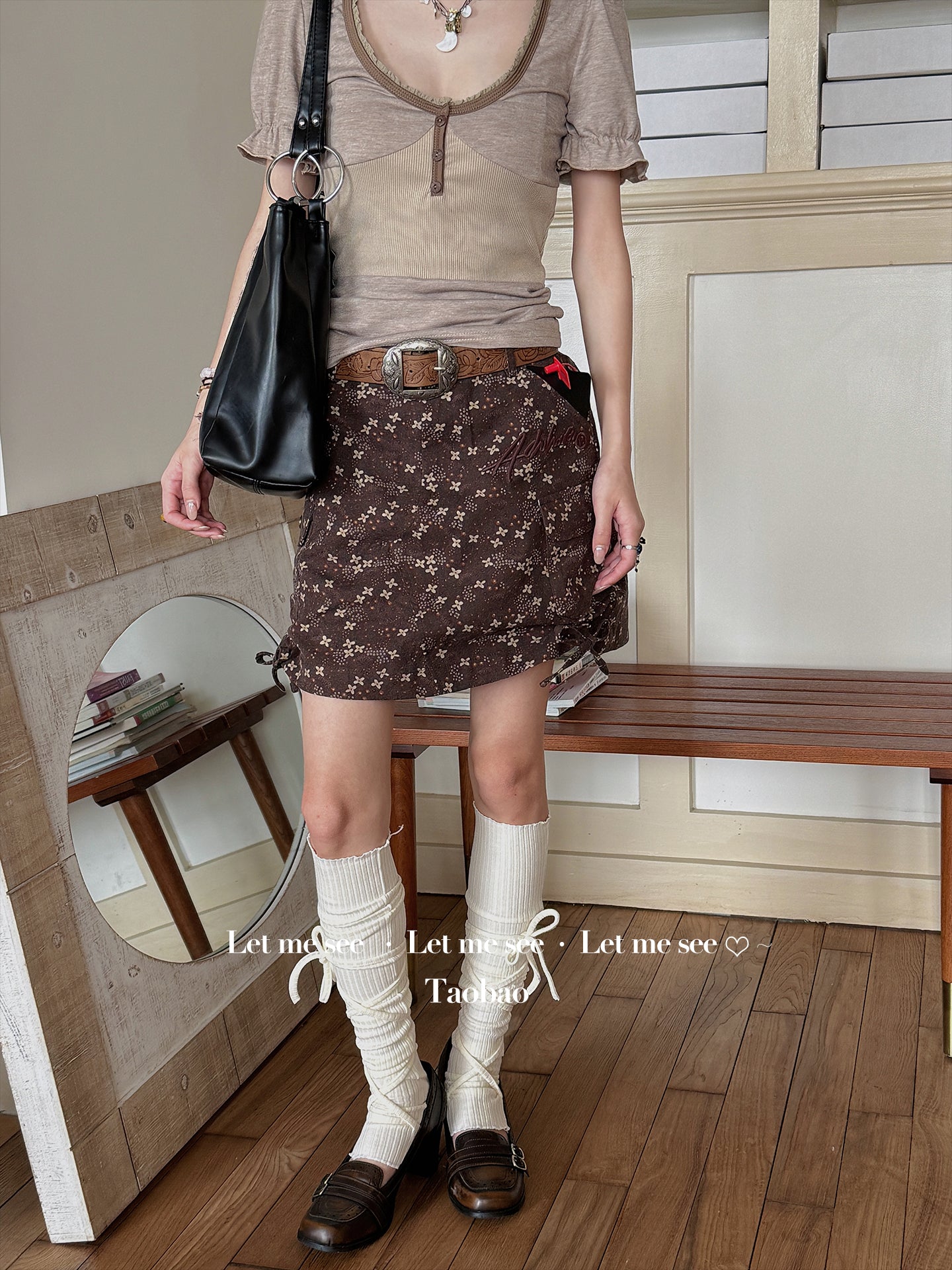 LET ME SEE - Solid Color Knit Stirrup Leg Warmers socks let me see
