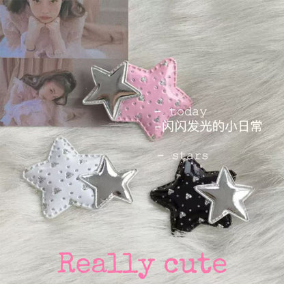 Vintage Y2K - Star Fabric Hair Clip Set hair clip really cute