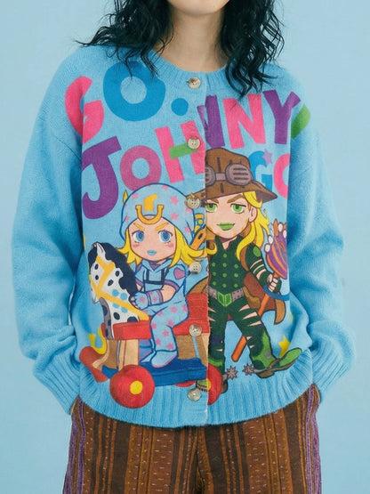 MeowMeow - Anime Graphic Knit Sweater cardigan MeowMeow Bug