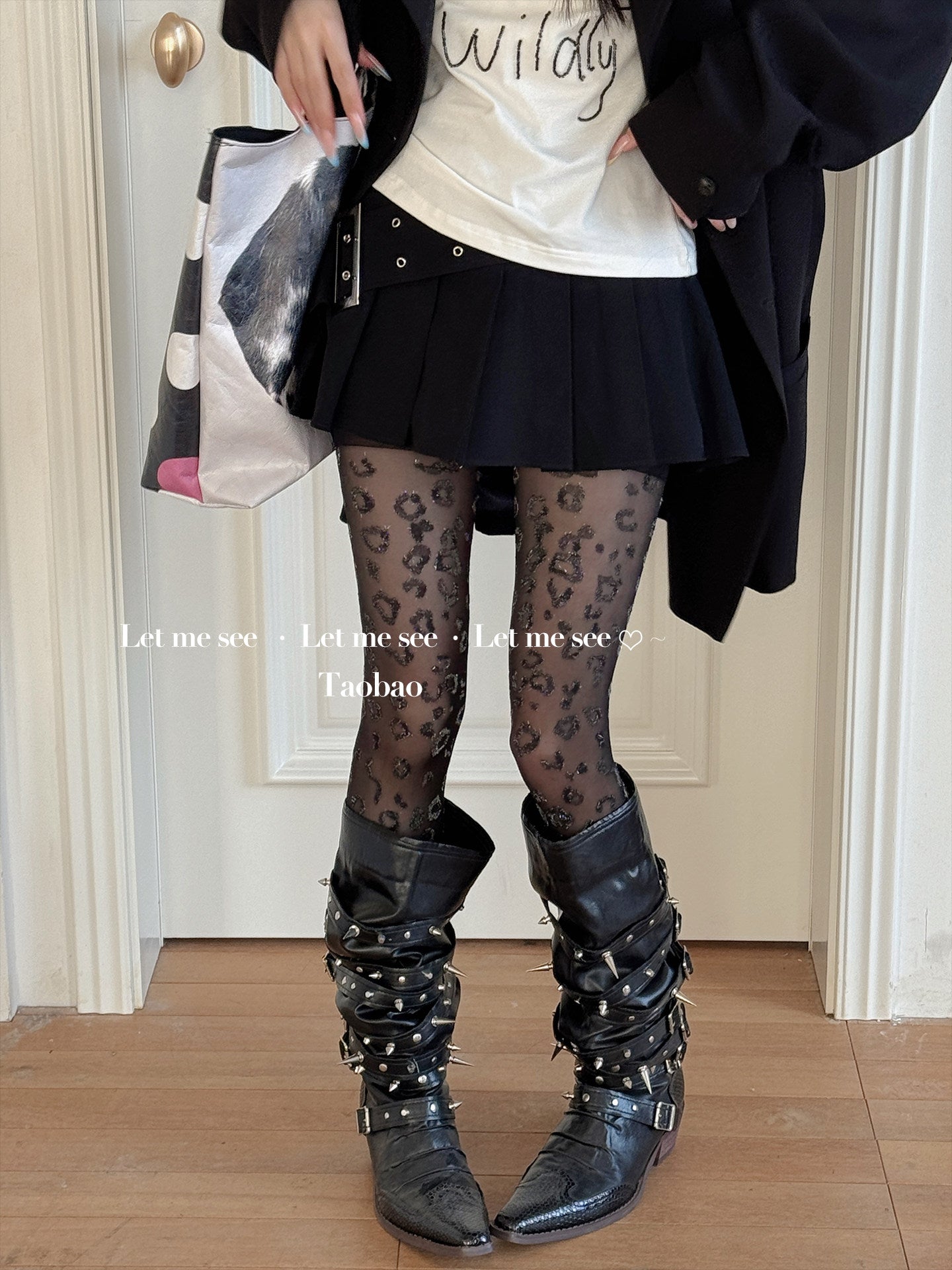 LET ME SEE - Leopard Print Sheer Tights tights let me see