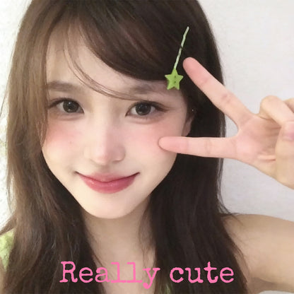 Green Apple Star Hair Clip Set hair clip really cute