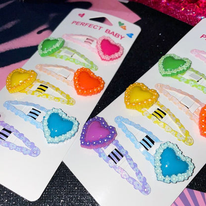 Strangelab - Decora Kei Candy Heart Clips hair clip strangelab