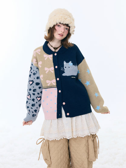 ziziFei - Girly Kei Retro Knit Cardigan cardigan ziziFei