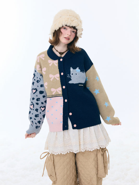 ziziFei - Girly Kei Retro Knit Cardigan cardigan ziziFei