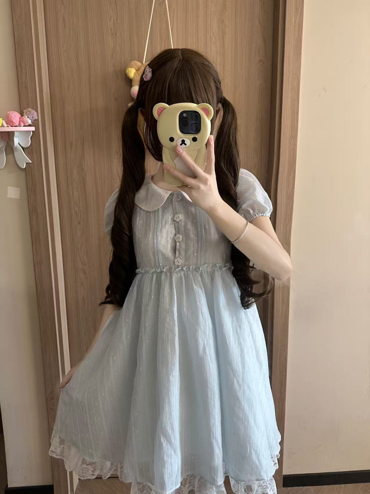 Blurred Bear - Light Blue Princess Dress dress Blurred Bear