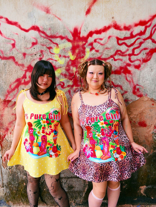 HotNipplesClub - Island Print Slip Dress dress Hot Nipples Club