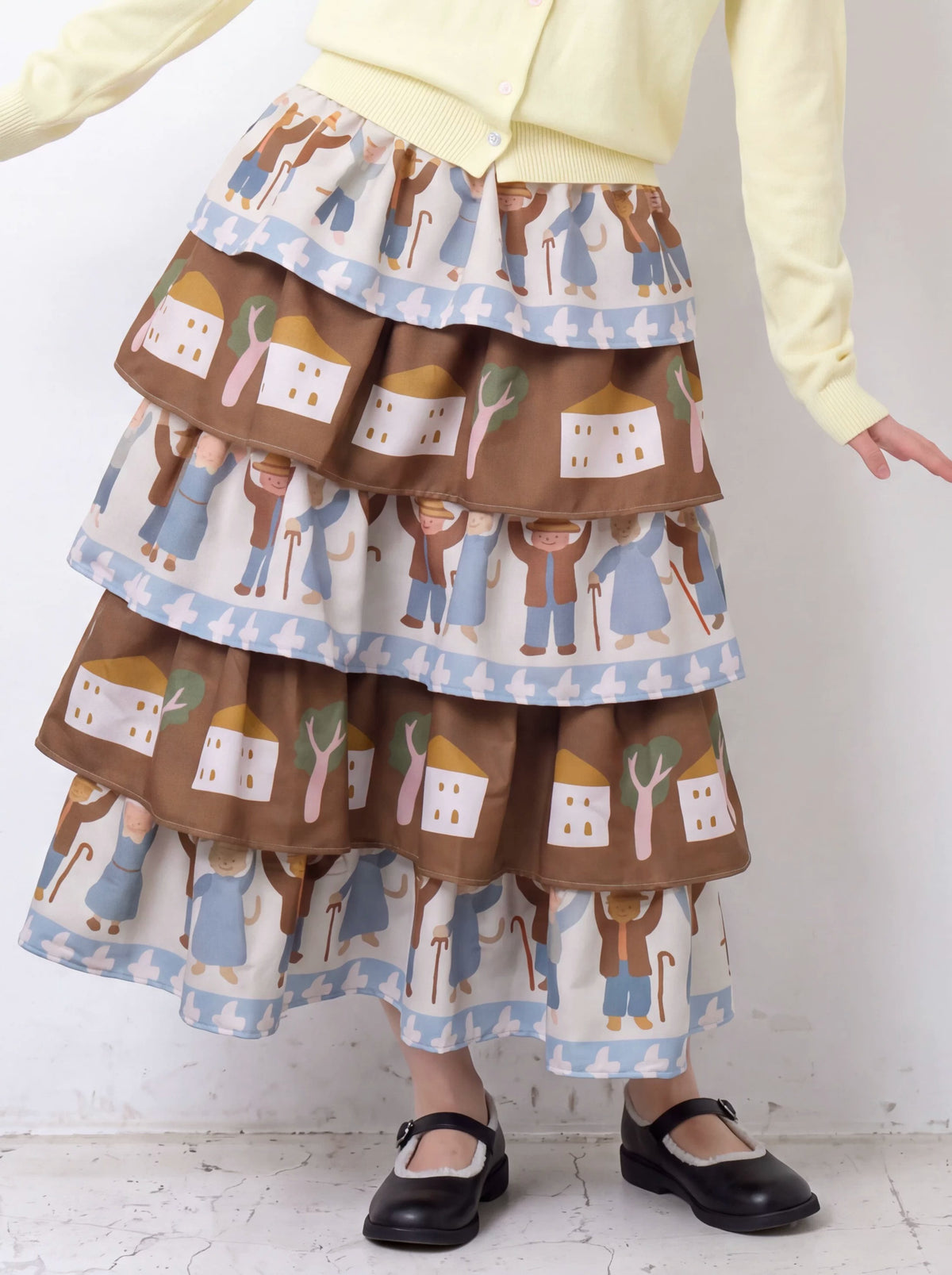 MeowMeow Bug - Vintage Farm Cat Layered Cake Skirt skirt MeowMeow Bug