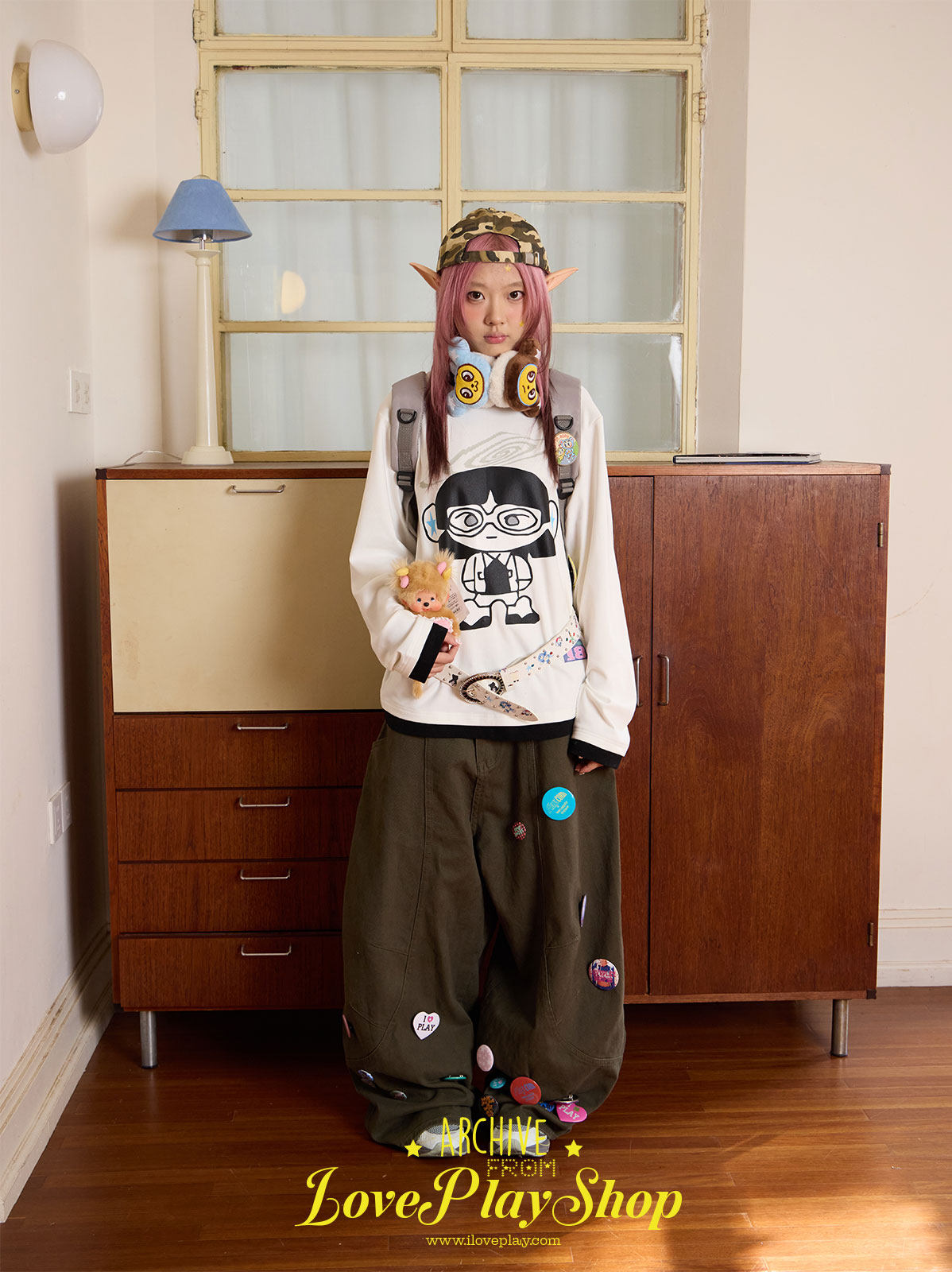 loveplay – Vintage Washed Wide-Leg Pants pants loveplay