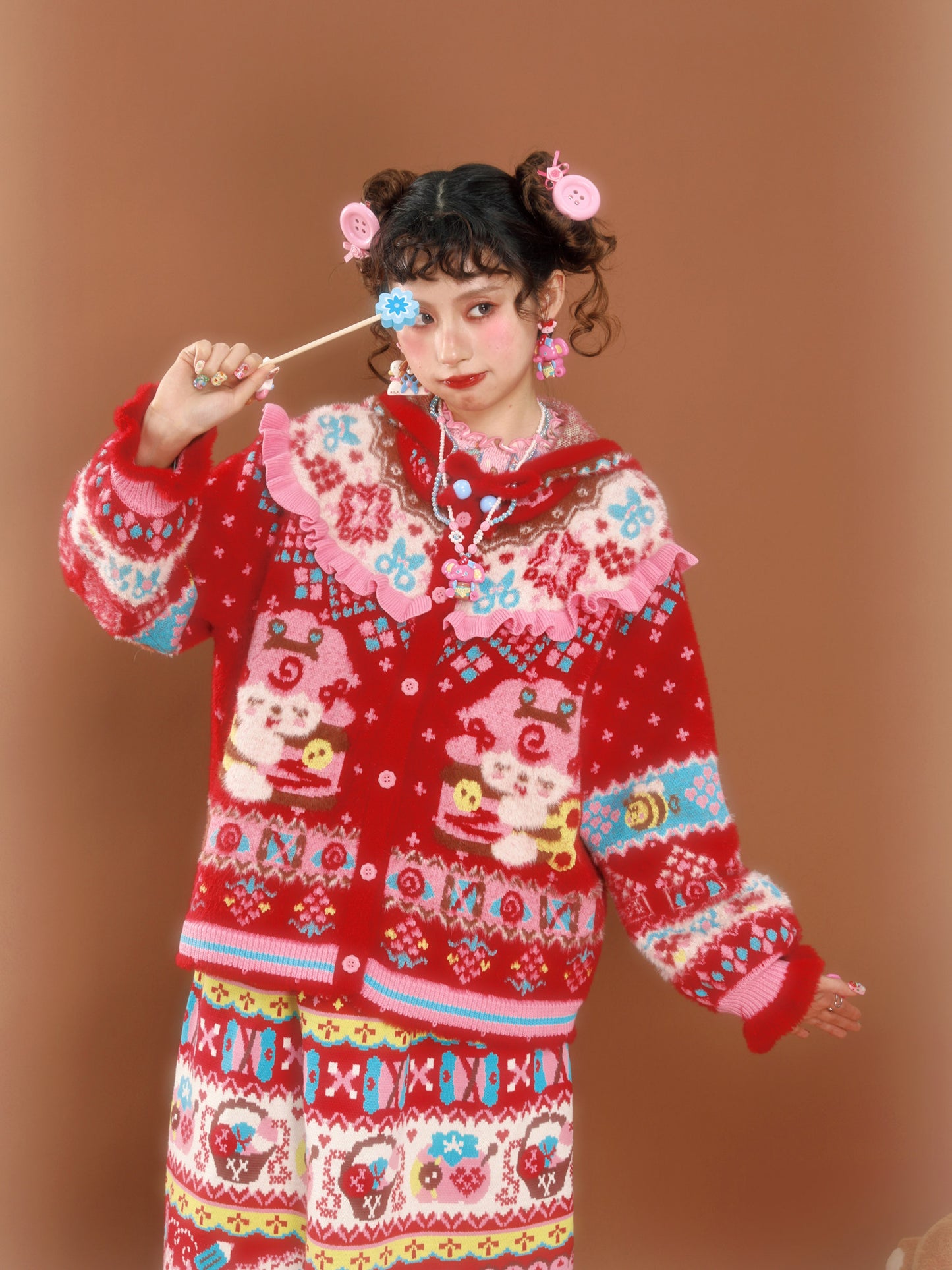 LutraJump - Decora Fair Isle Knit Cardigan cardigan Lutra Jump