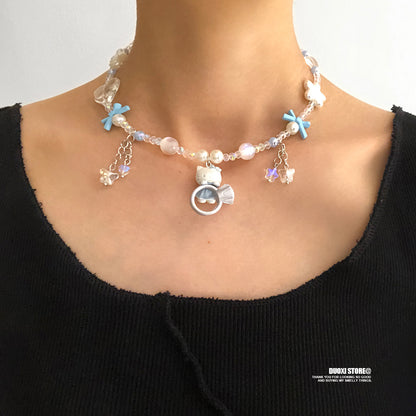 DuoXi - Kawaii Hello Kitty Couple Necklace Marry Me Resin Necklace necklace DuoXi