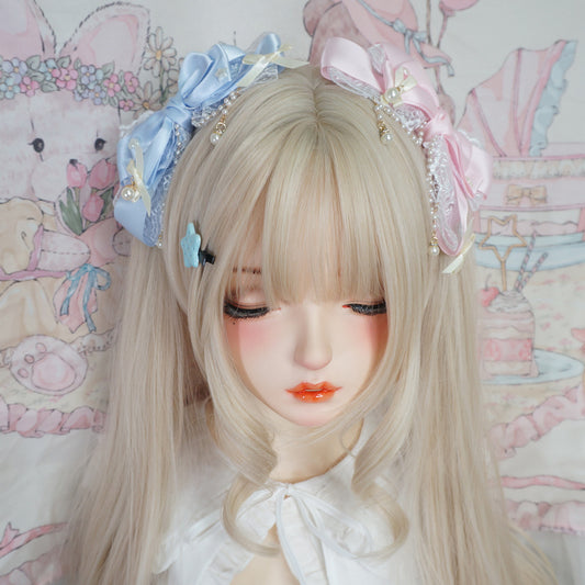 MaoJiang Lace Bow Pearl Hair Clip | Lolita Princess Headwear hair clip maojiang