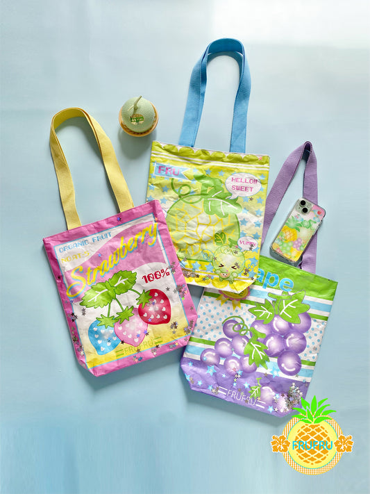 Frufru Japanese-Style Shoulder Bag | Colorful Fruit Print Bag bag frufru