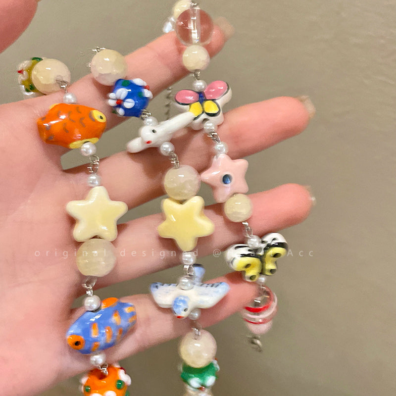 Decora Kei – Ceramic Butterfly Beaded Bracelet bracelet Flipped