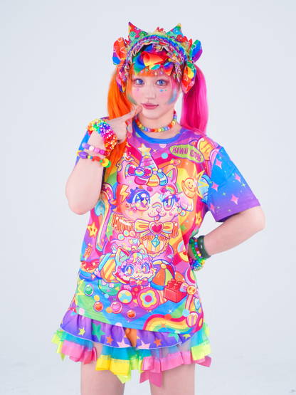 Dream Bubble - Blue Purple Cat Tee tshirt Dream Bubble
